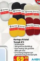 KARTOPU KRİSTAL YUMAK 2'Lİ fiyat ve kampanya bilgisi